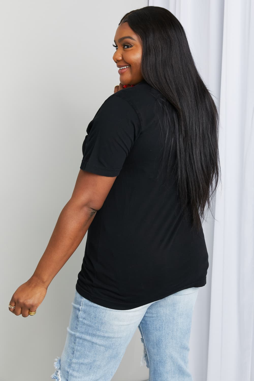 Full Size Dancing Skeleton Graphic Cotton Tee