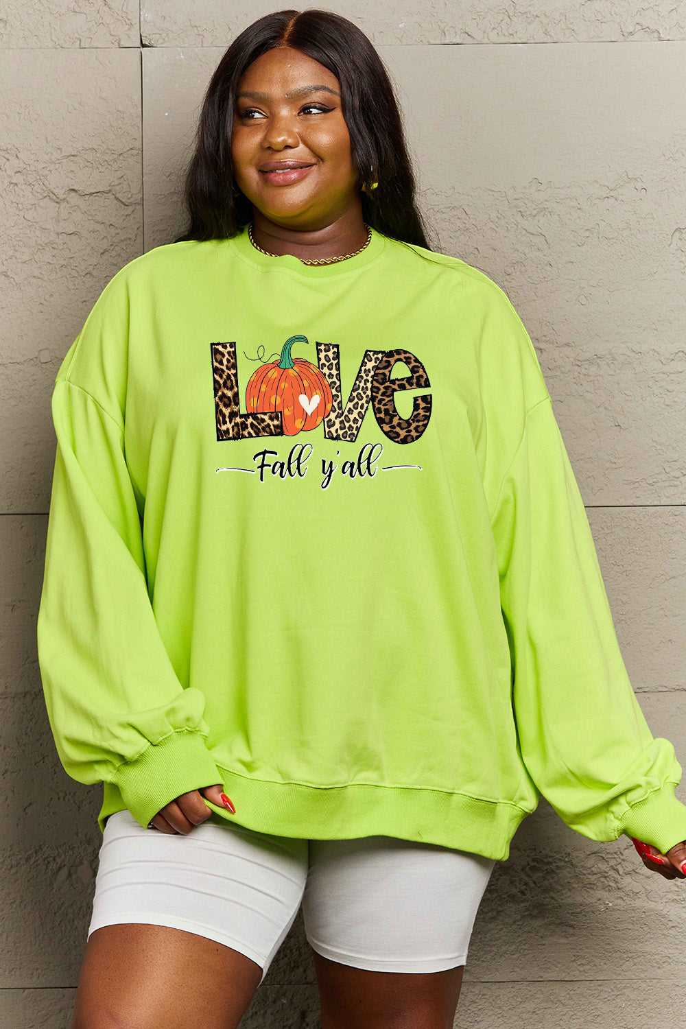 Full Size LOVE FALL Y'ALL Graphic Sweatshirt