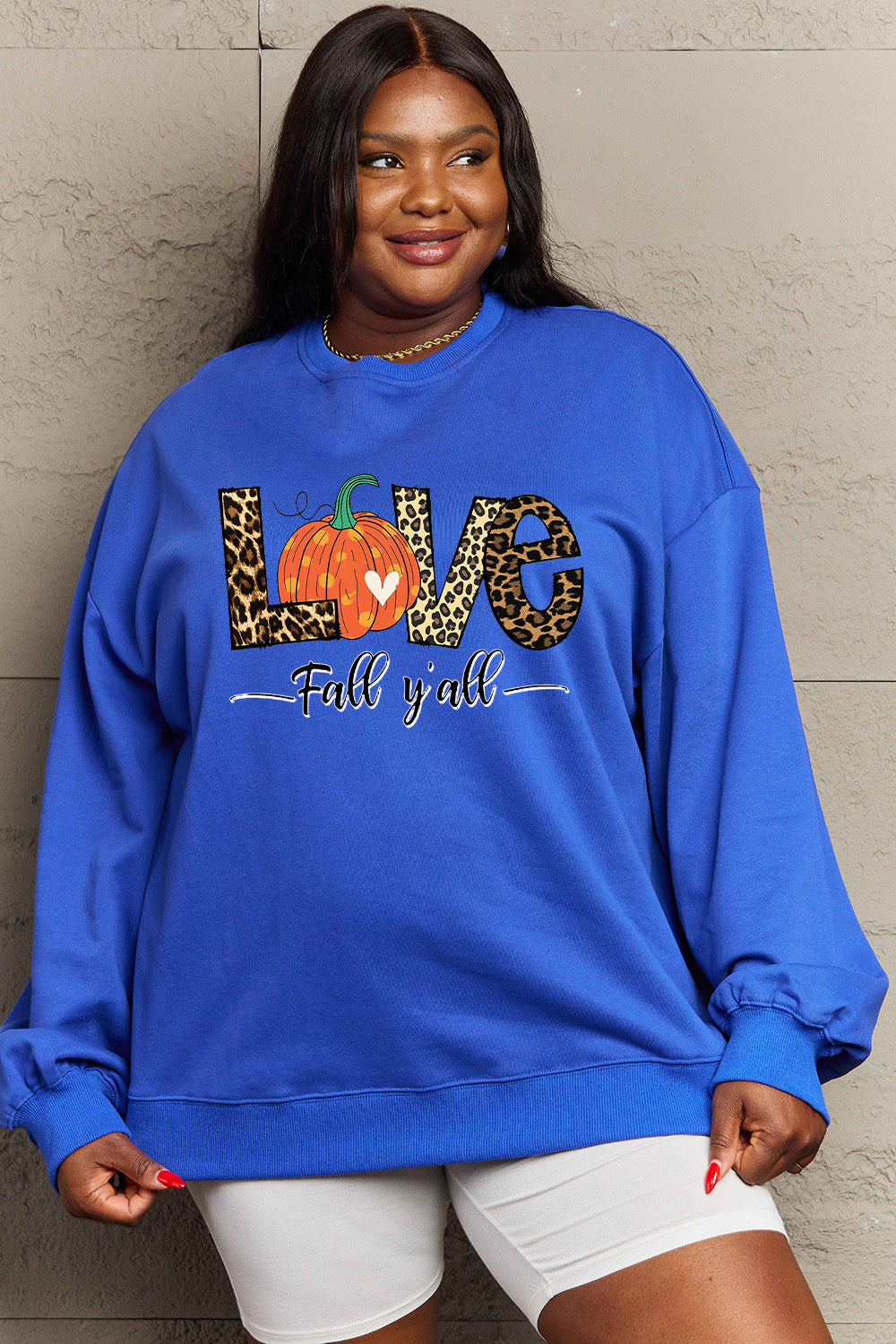 Full Size LOVE FALL Y'ALL Graphic Sweatshirt