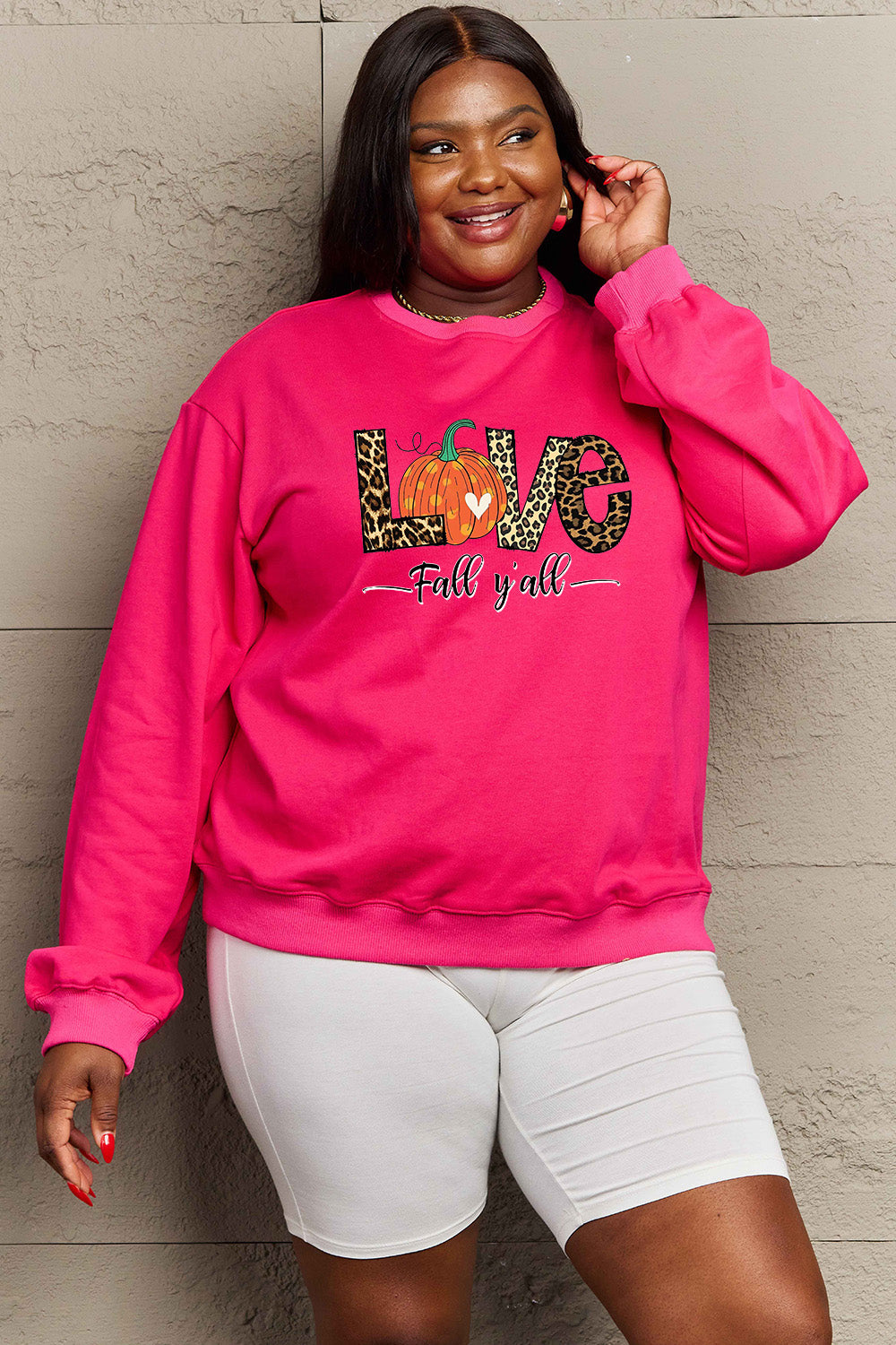 Full Size LOVE FALL Y'ALL Graphic Sweatshirt