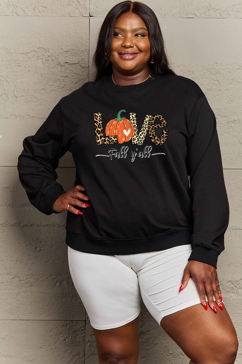 Full Size LOVE FALL Y'ALL Graphic Sweatshirt