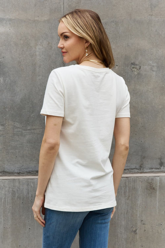 Full Size Butterfly Skull Graphic Cotton Tee