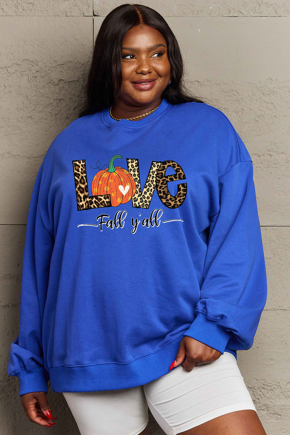 Full Size LOVE FALL Y'ALL Graphic Sweatshirt