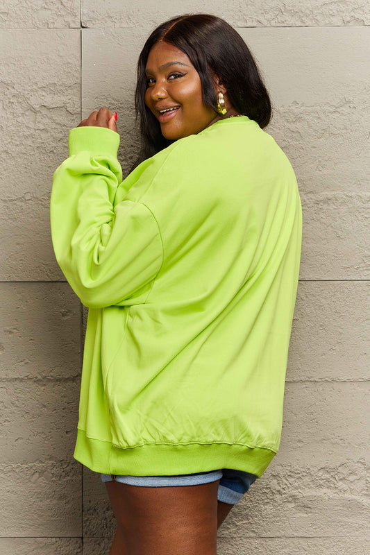 Full Size Drop Shoulder Graphic Sweatshirt