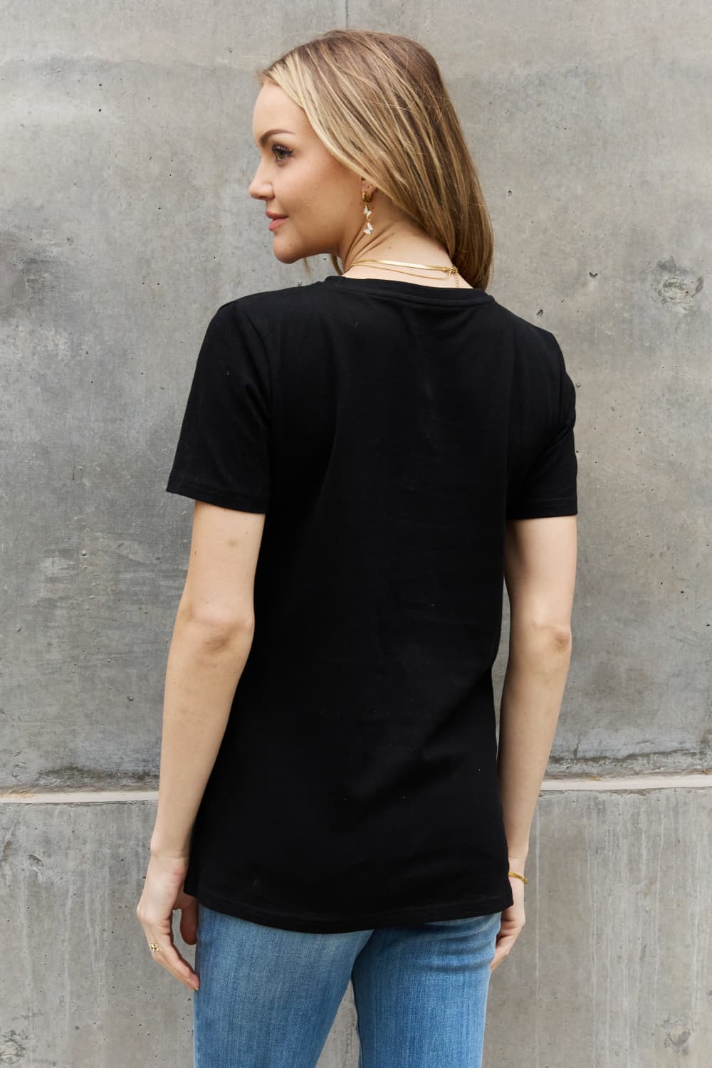 Full Size Butterfly Skull Graphic Cotton Tee