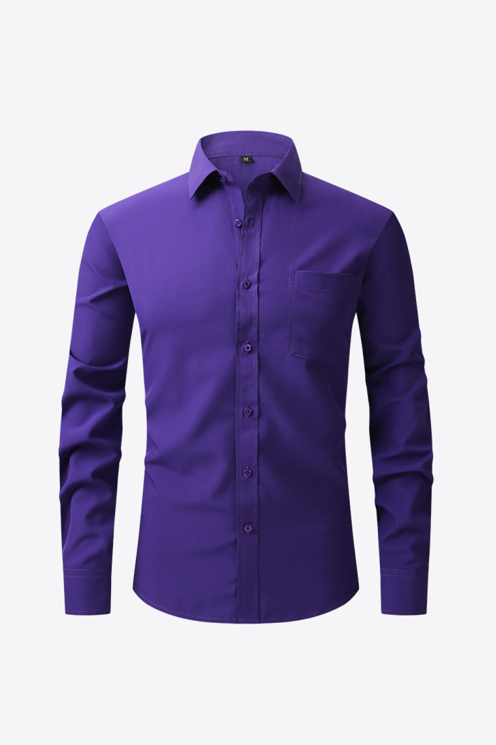 Button-Up Long Sleeve Pocket Collared Shirt