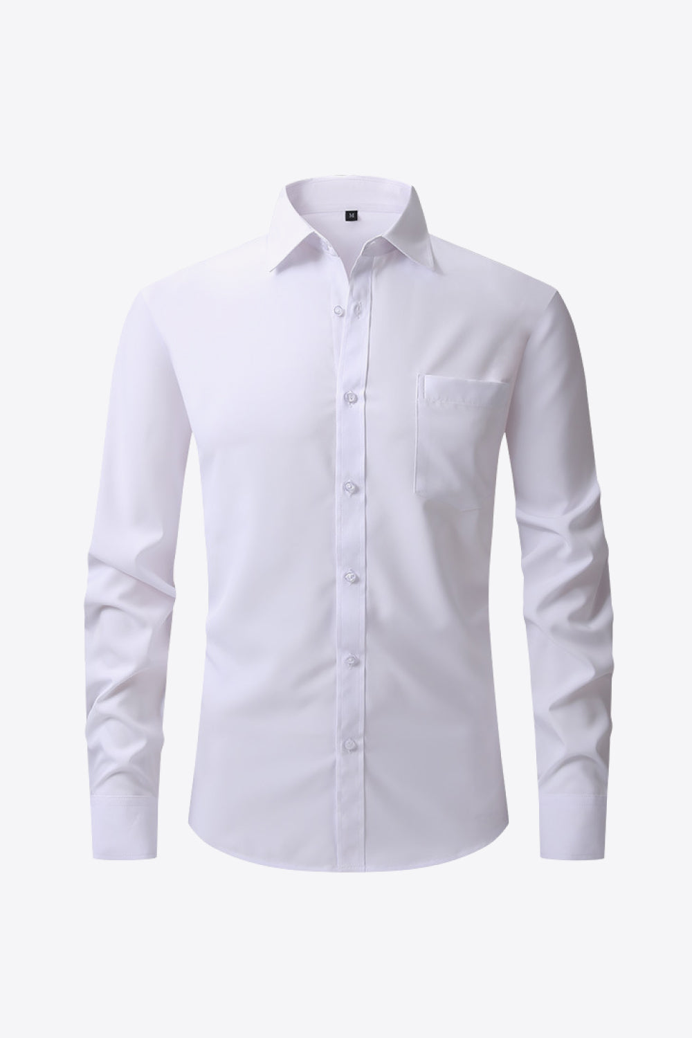 Button-Up Long Sleeve Pocket Collared Shirt