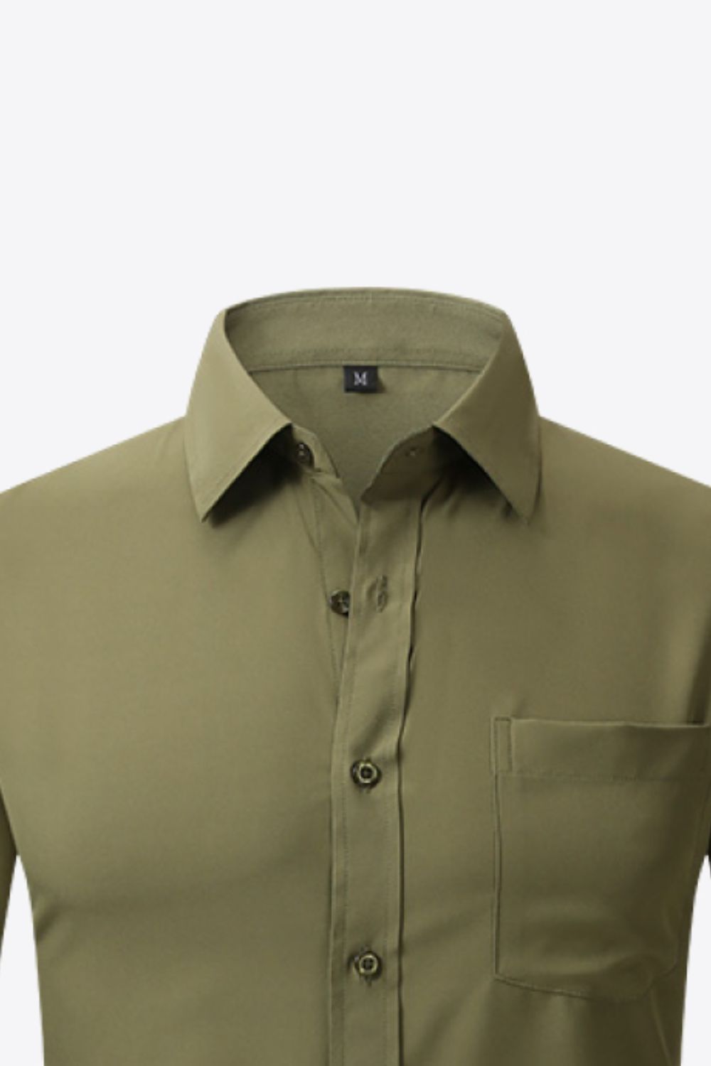 Button-Up Long Sleeve Pocket Collared Shirt