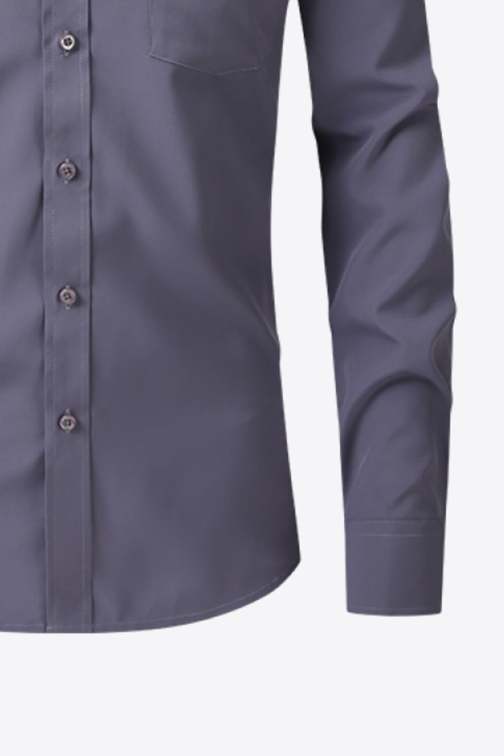 Button-Up Long Sleeve Pocket Collared Shirt