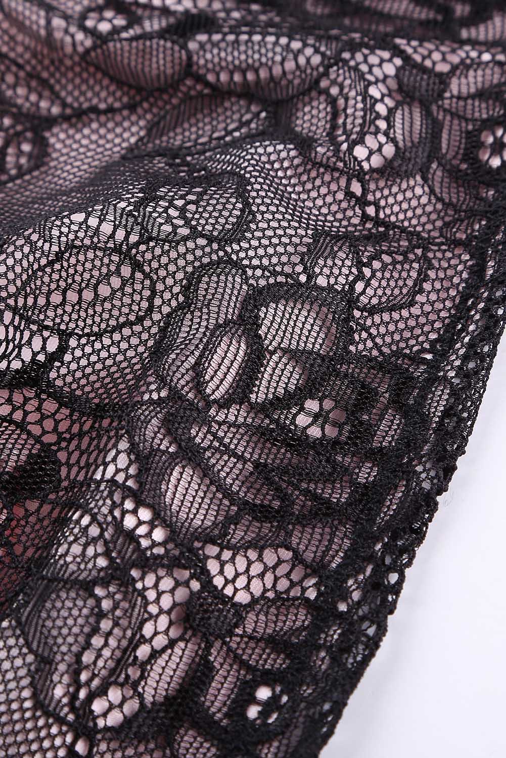 Lace Cups Tulle Babydoll Set (G-string Included)