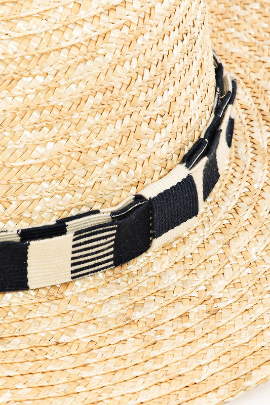 Strap Wide Brim Straw Hat