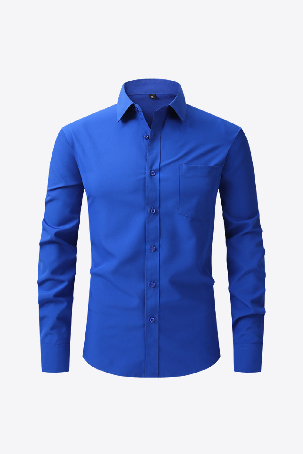 Button-Up Long Sleeve Pocket Collared Shirt