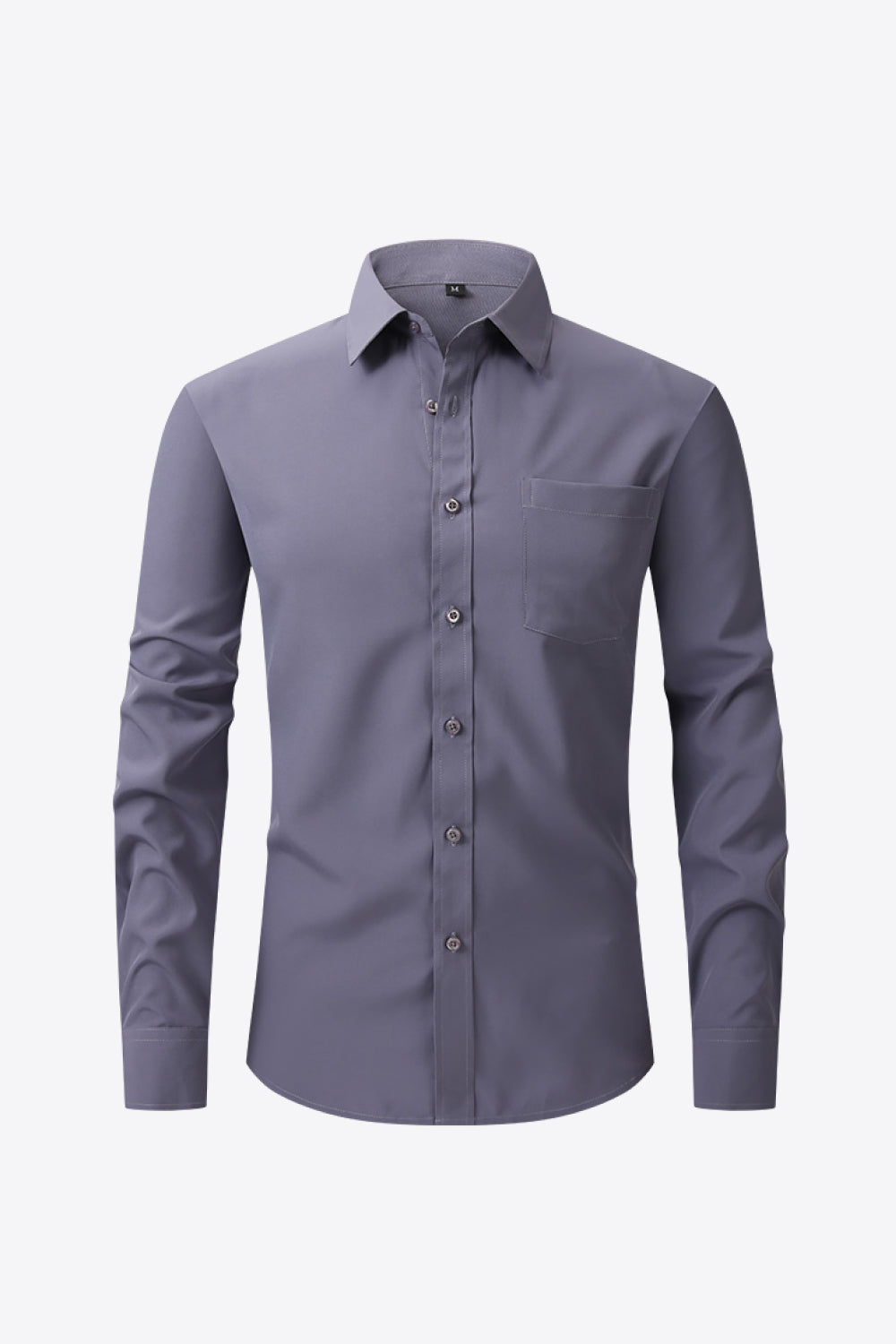 Button-Up Long Sleeve Pocket Collared Shirt