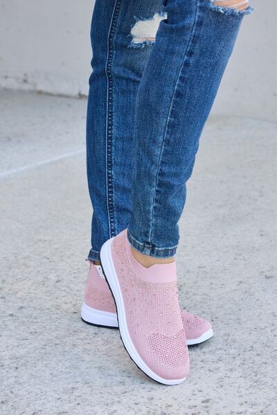 Rhinestone Mesh Breathable Sneakers