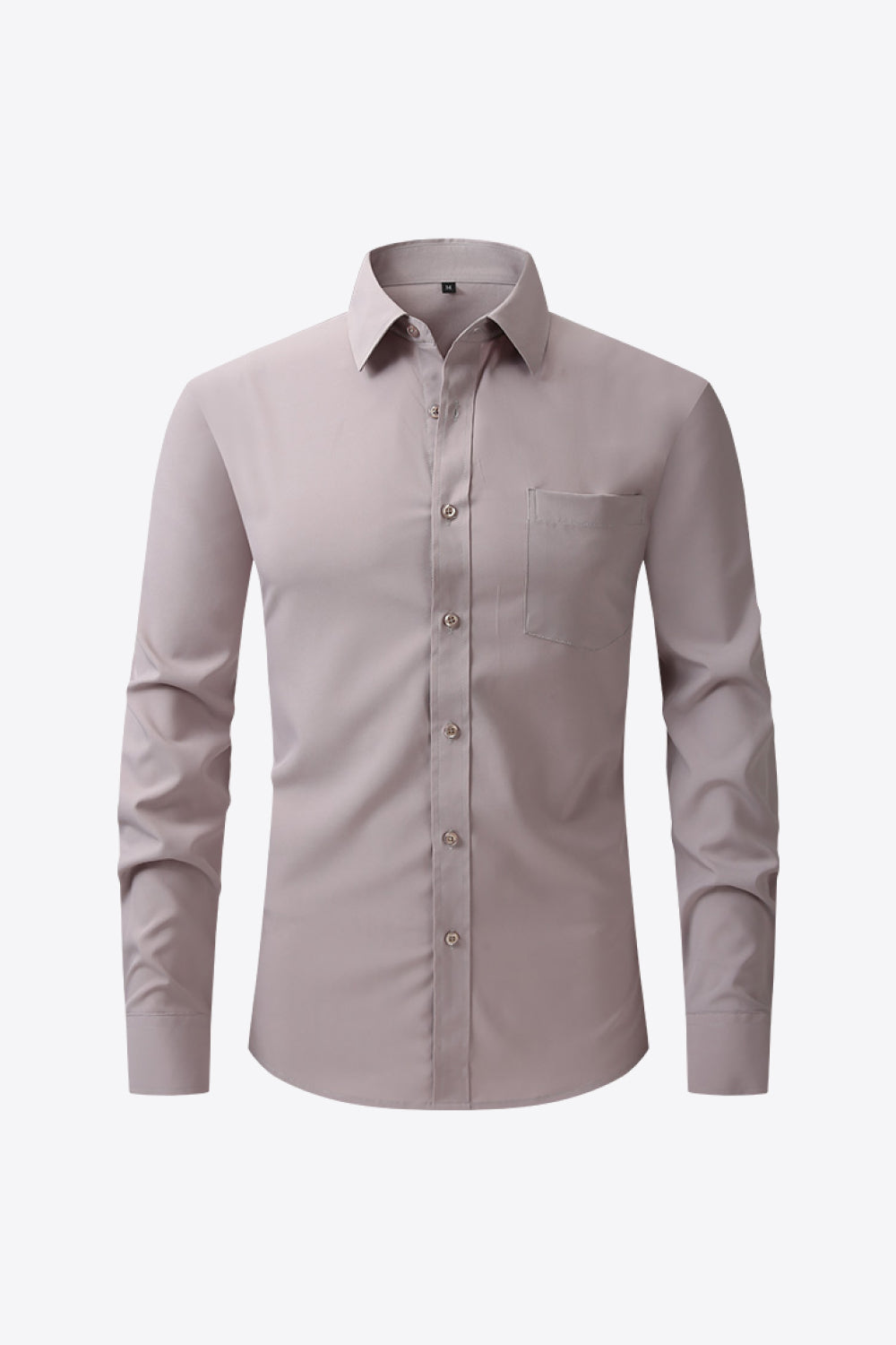 Button-Up Long Sleeve Pocket Collared Shirt