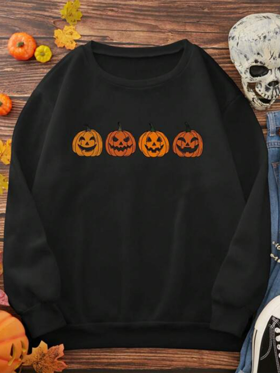 Full Size Jack-O'-Lantern Graphic T-Shirt