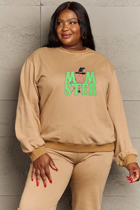 Full Size Drop Shoulder Graphic Sweatshirt