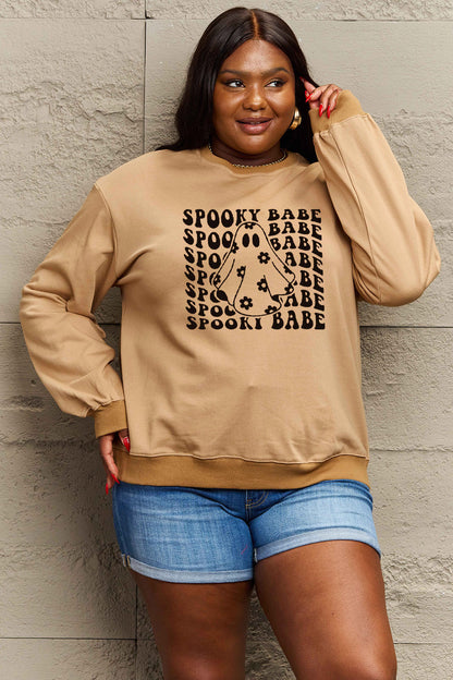 Full Size SPOOKY BABE Graphic Sweatshirt