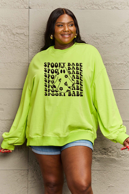Full Size SPOOKY BABE Graphic Sweatshirt