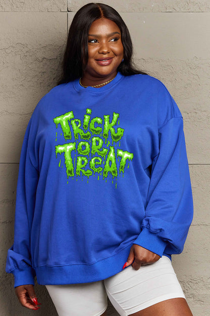 Full Size TRICK OR TREAT Graphic Sweatshirt