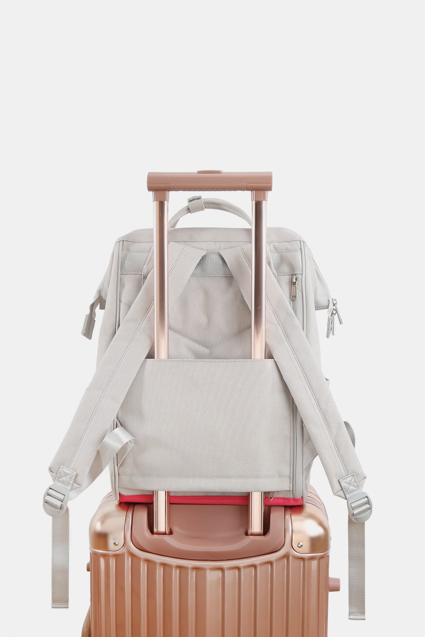 Himawari Contrast Waterproof Backpack Bag with External USB Port