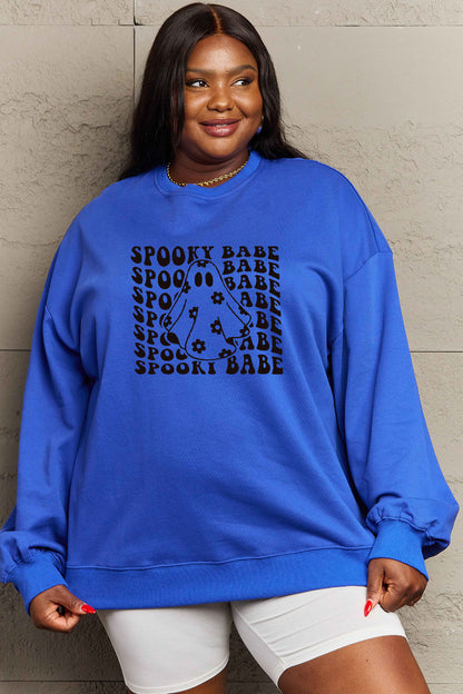 Full Size SPOOKY BABE Graphic Sweatshirt