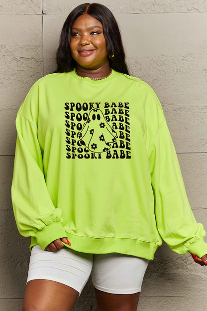 Full Size SPOOKY BABE Graphic Sweatshirt
