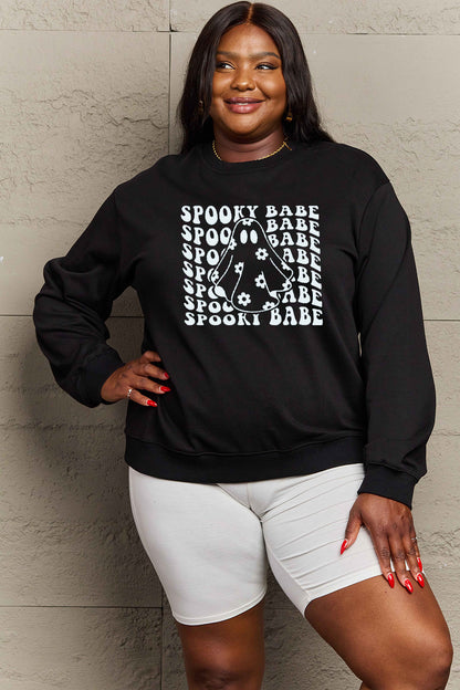 Full Size SPOOKY BABE Graphic Sweatshirt