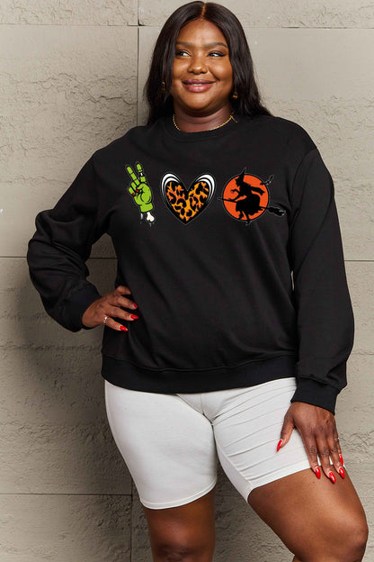 Full Size Drop Shoulder Graphic Sweatshirt