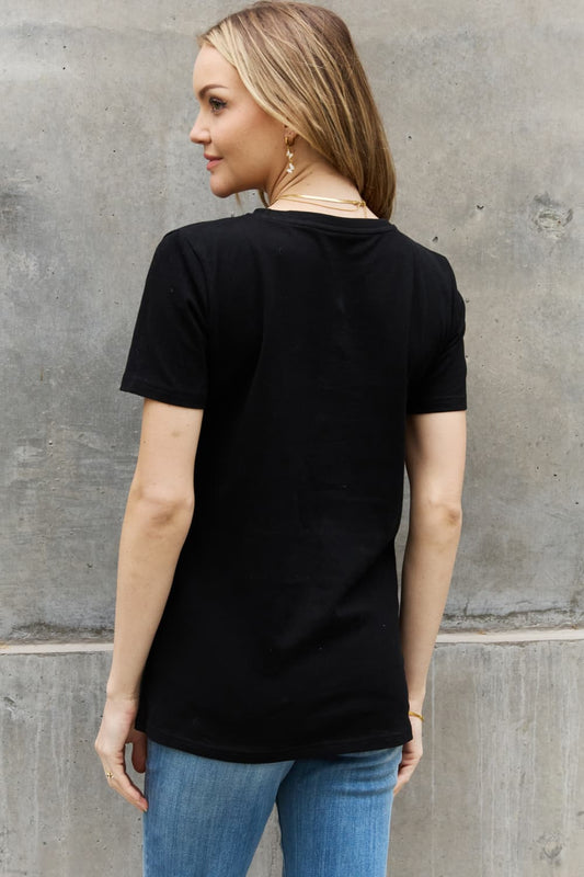 Full Size Dancing Skeleton Graphic Cotton Tee