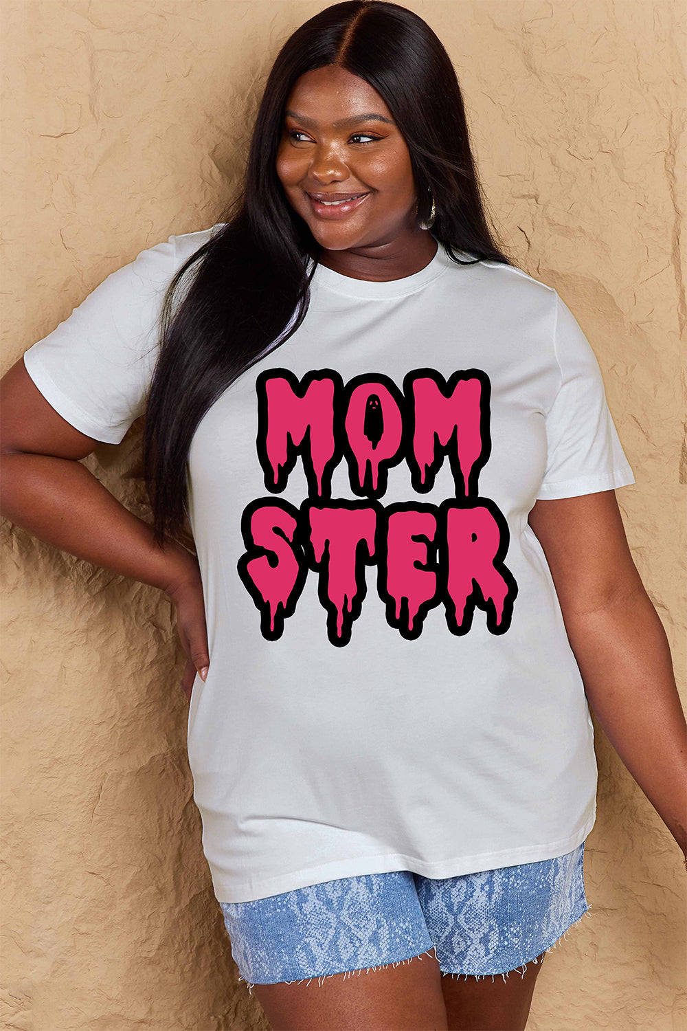 Full Size MOM STER Graphic Cotton T-Shirt