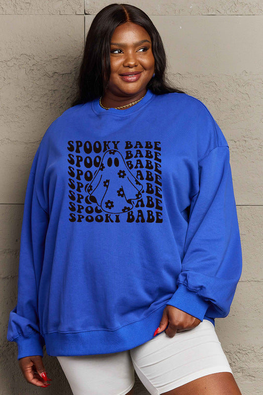 Full Size SPOOKY BABE Graphic Sweatshirt