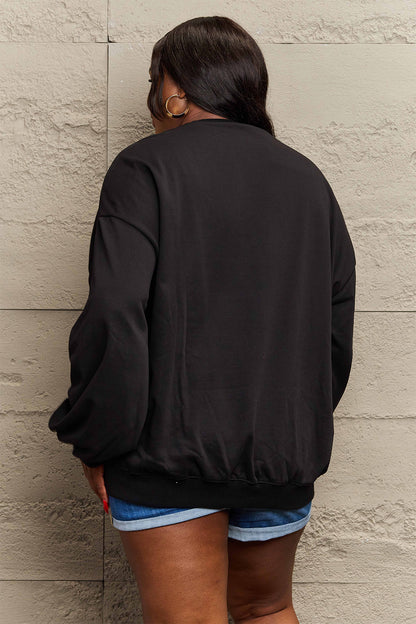 Full Size Graphic Dropped Shoulder Sweatshirt