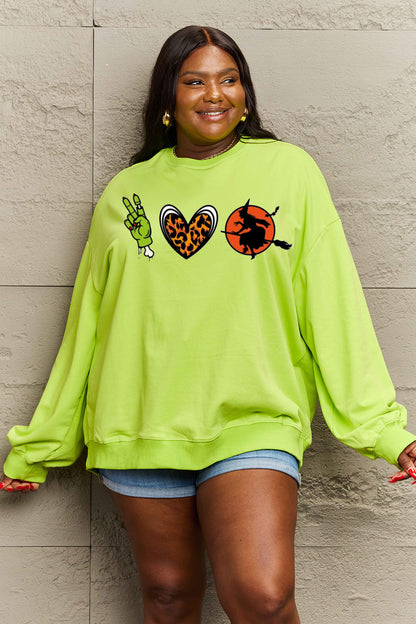 Full Size Drop Shoulder Graphic Sweatshirt