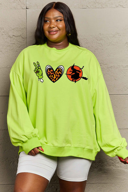 Full Size Drop Shoulder Graphic Sweatshirt