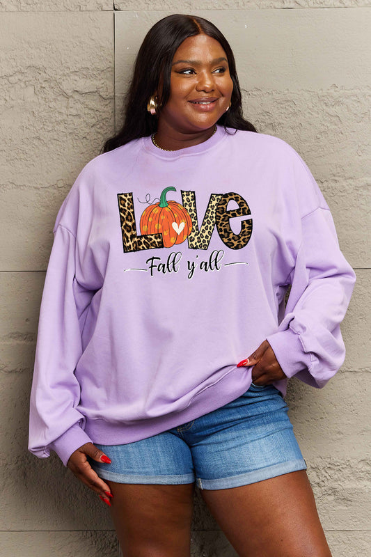 Full Size LOVE FALL Y'ALL Graphic Sweatshirt