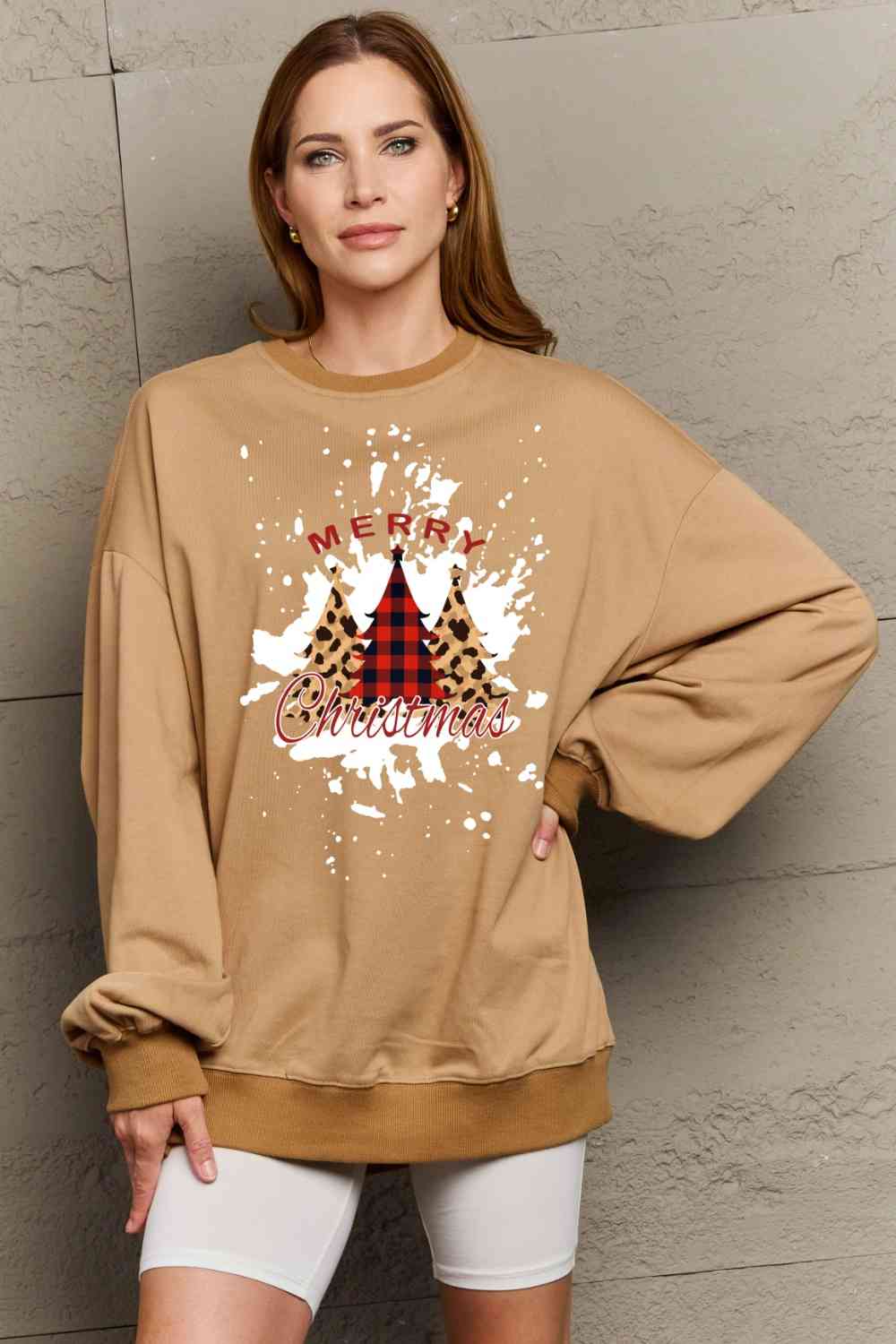 Full Size MERRY CHRISTMAS Graphic Sweatshirt