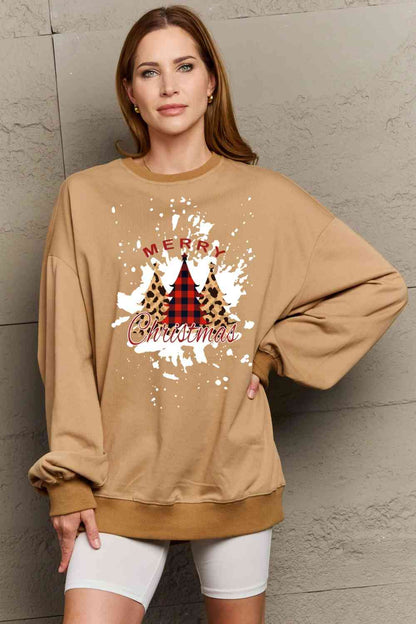Full Size MERRY CHRISTMAS Graphic Sweatshirt