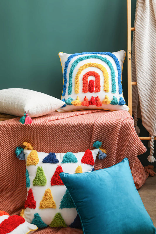 Multicoloured Decorative Throw Pillow Case