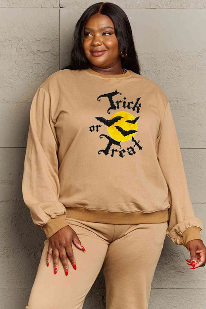 Full Size TRICK OR TREAT Graphic Sweatshirt