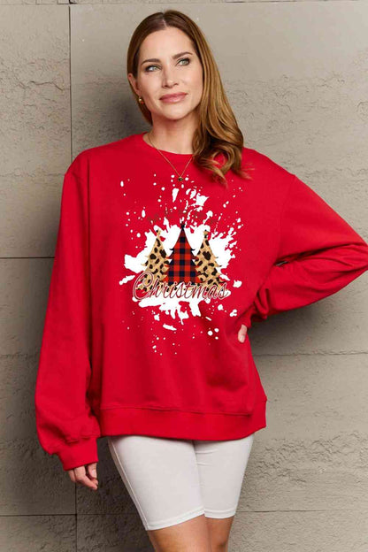 Full Size MERRY CHRISTMAS Graphic Sweatshirt