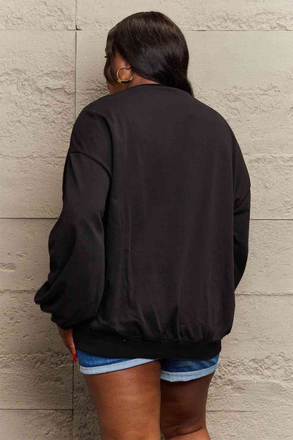 Full Size Graphic Dropped Shoulder Sweatshirt