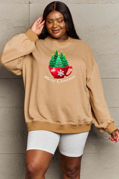 Full Size MERRY CHRISTMAS Graphic Sweatshirt