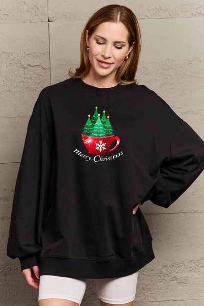 Full Size MERRY CHRISTMAS Graphic Sweatshirt