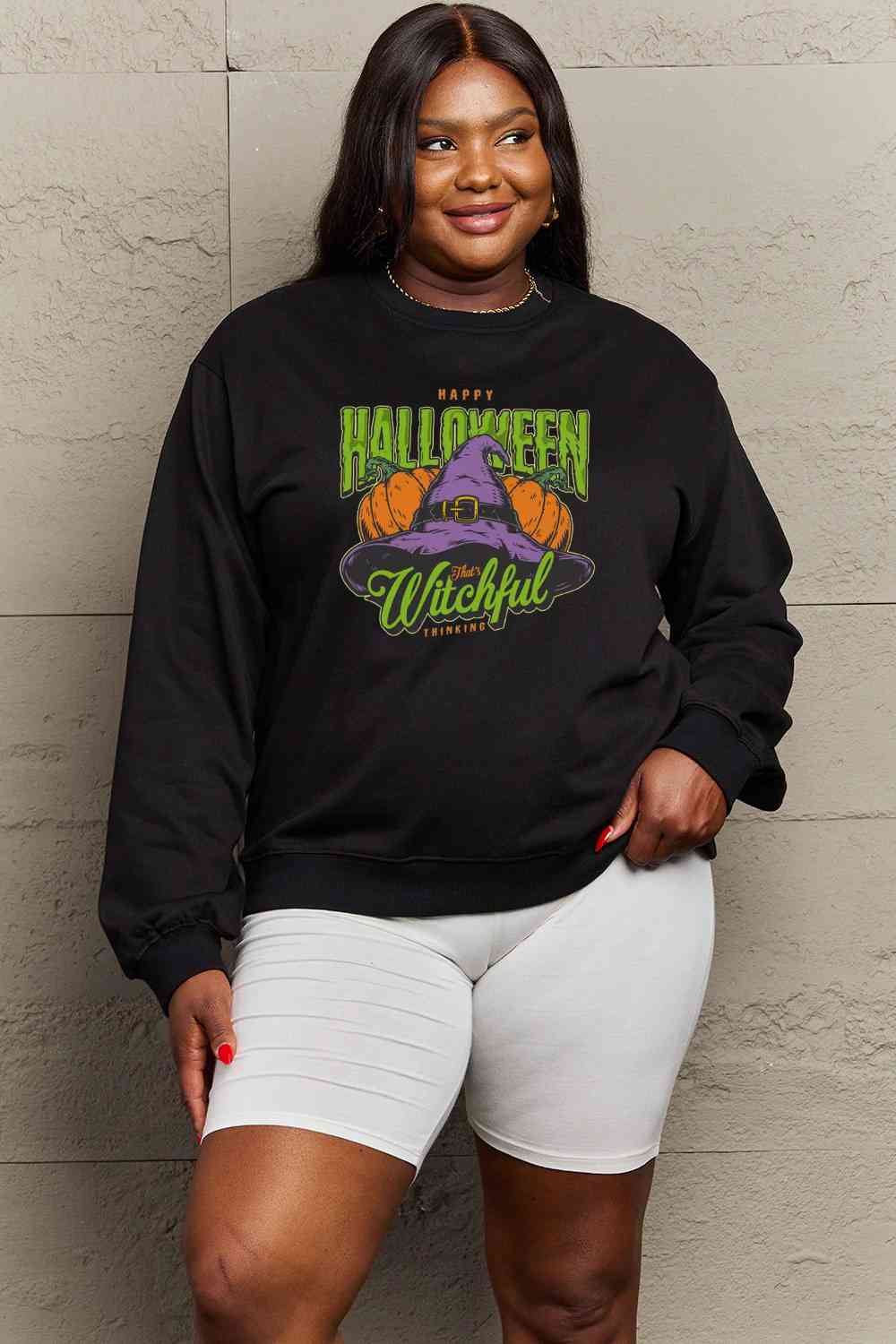 Full Size Witch Hat Graphic Sweatshirt