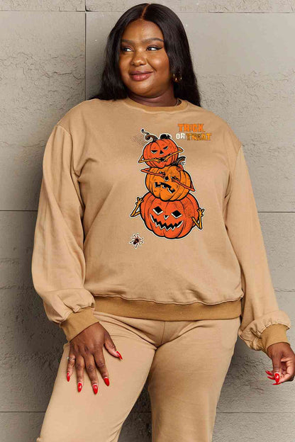 Full Size TRICK OR TREAT Graphic Sweatshirt