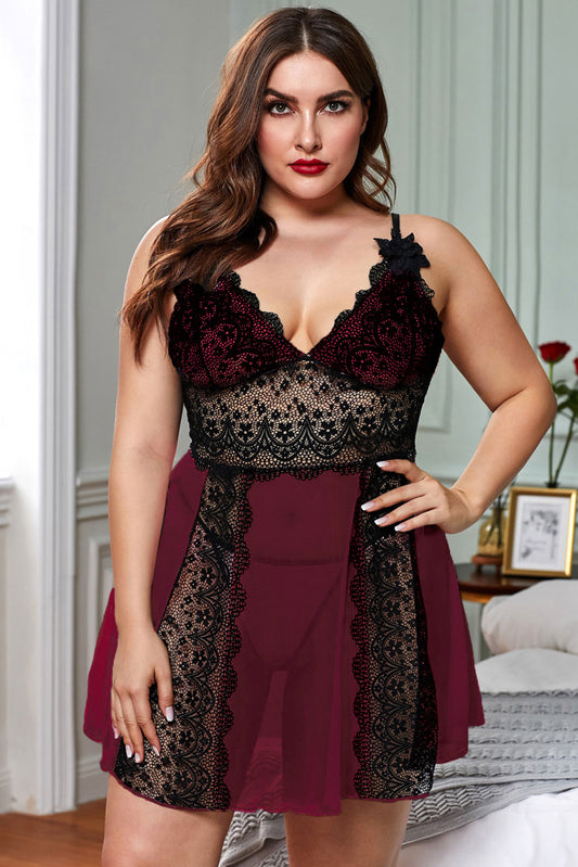 Colour Block Lace Gauze Patchwork