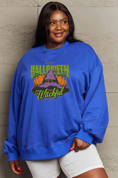 Full Size Witch Hat Graphic Sweatshirt