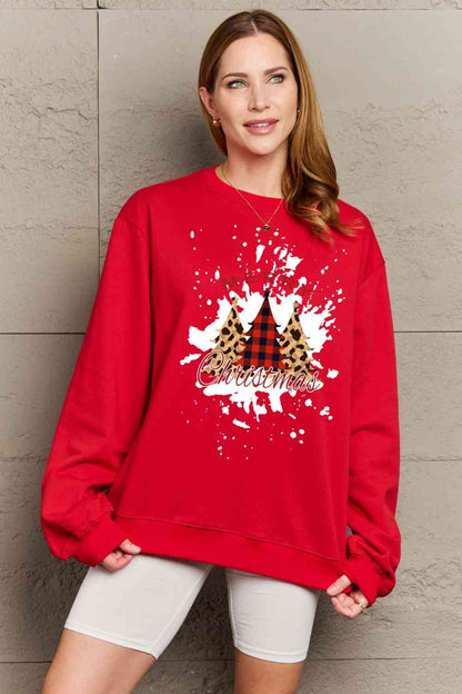 Full Size MERRY CHRISTMAS Graphic Sweatshirt
