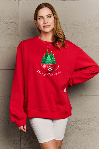 Full Size MERRY CHRISTMAS Graphic Sweatshirt